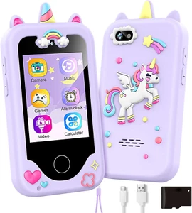 Kids Phone Toy Gift for Girls 3 4 5 6 7 8 Years Old, Toddler Smart Phone Dinosau - Picture 1 of 7