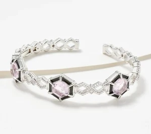 Judith Ripka Sterling Silver Emile Gemstone Enamel Bracelet for Women - Picture 1 of 5