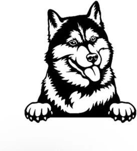 Siberian Husky Car Decal for Dog Lover, Husky Graphics Window Decal as Automotiv - Picture 1 of 2