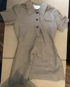 Vintage Official Girl Scouts Of America Brown Uniform Dress USA Youth Size - Bild 1 von 5