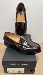 Bostonian Leder Herren Burgunderrot Chatham Elegant Schuh, Größe 8 Weite NEU IM KARTON - Bild 1 von 9