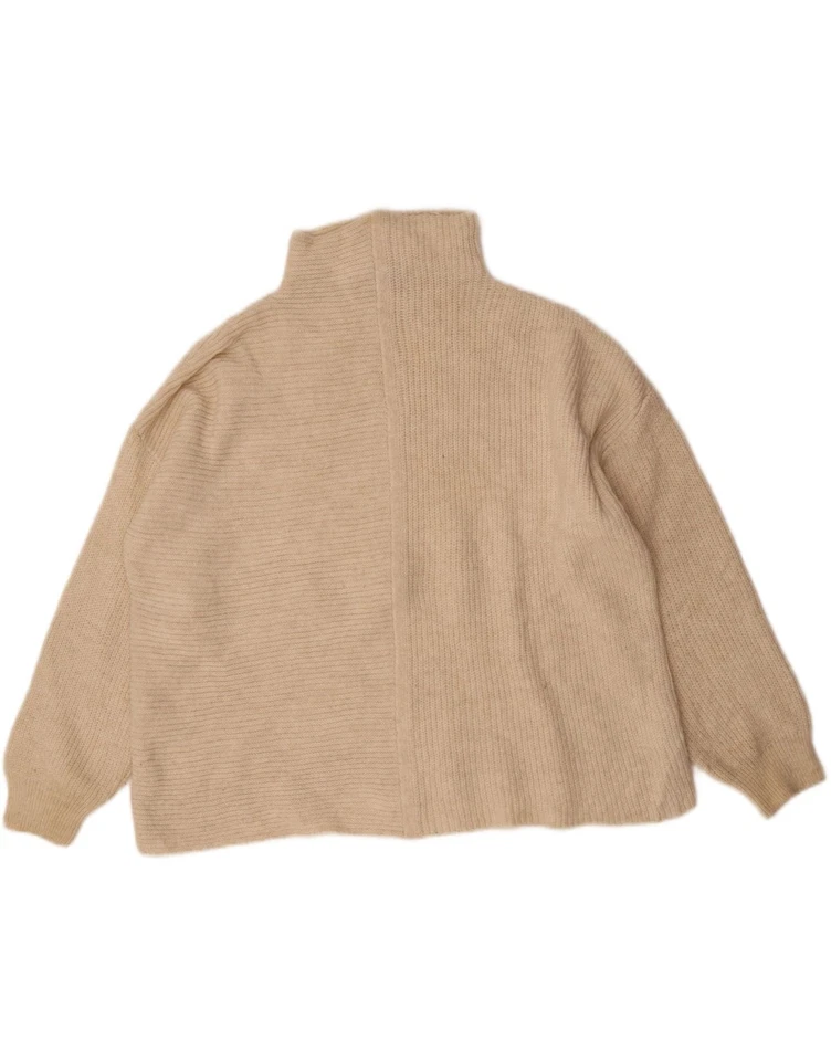 Suéter Jersey TOPSHOP Mujer Gran Tamaño Cuello Tortuga Reino Unido 8 Pequeño Beige AU04 Foto 1 de 3
