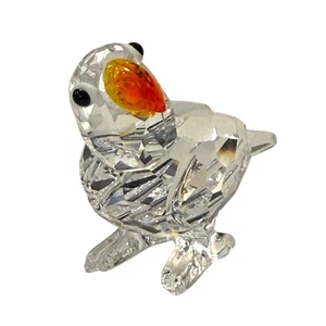 Pappagallo in cristallo Swarovski originale con becco arancione - art 294047 - ritirato senza scatola - Foto 1 di 5