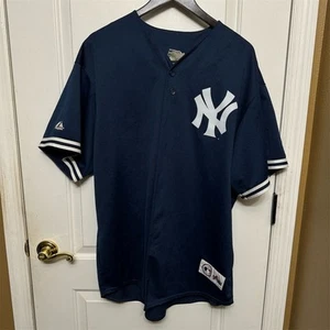 Maglia blu Majestic New York Yankees #51 Bernie Williams unisex adulto MLB - Foto 1 di 9