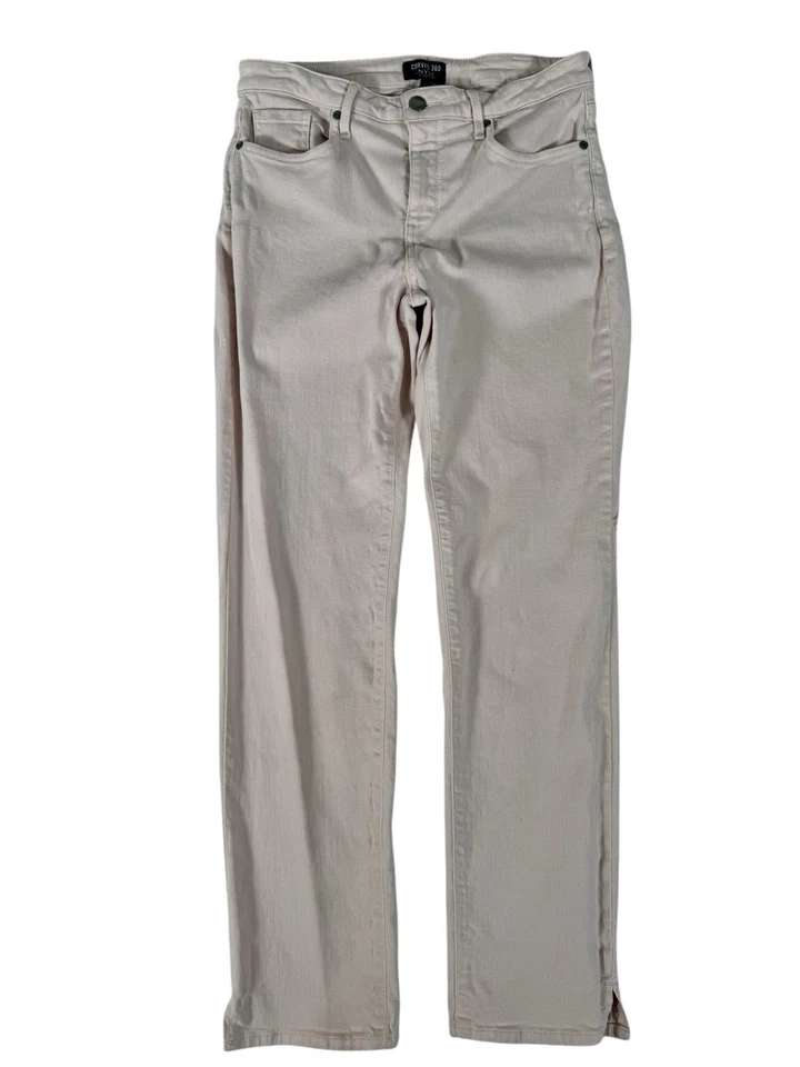 Pantalones de mezclilla ajustados al tobillo tiro alto rosa claro NYDJ Curves 360 para mujer talla 6 Foto 1 de 4