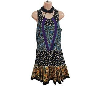 Coach Floral Front Placket Dress Sleeveless Women Size XS  100% Silk - Picture 1 of 16