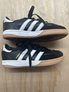 Jugend Adidas Samba schwarz Gr. 2 sportlich top klassisch niedrig weiß gestreift - Bild 1 von 7