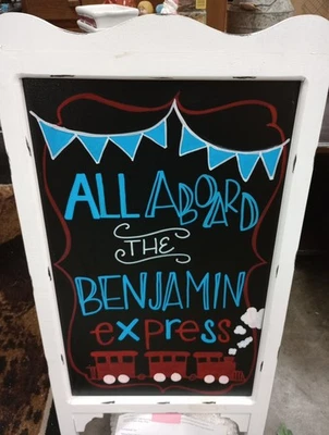 1 Of A Kind Hand Paint It Magnetic Chalkboard Sign Sandwich Board Restaurant - Image 1 of 4