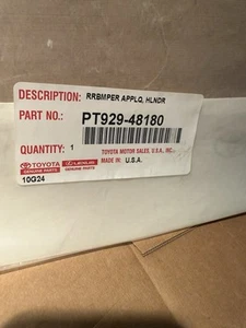 Aplique de parachoques trasero Toyota Highlander 2018-2019 nuevo OEM PT929-48180 - Imagen 1 de 6
