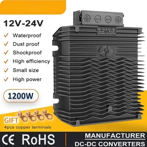 Convertidor DC 12V a DC 24V/48V 20A 50A Step Up Booster Regulador Barco Vehículo - Imagen 1 de 6