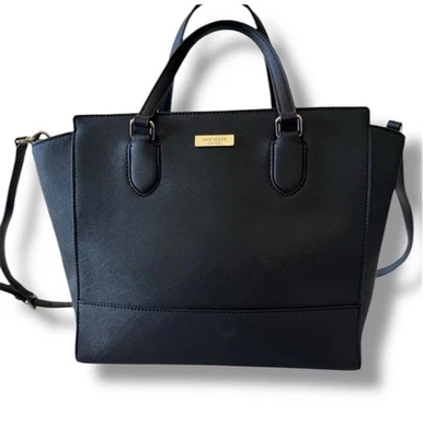 Kate Spade Laurel Way Hadlee Black Saffiano Leather Tote Crossbody Bag - Large - Image 1 of 4