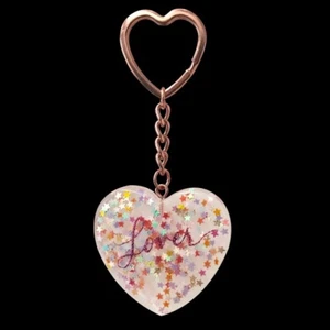 Taylor Swift Lover Heart Keychain Rare Glitter Sparkly ships now - Picture 1 of 1