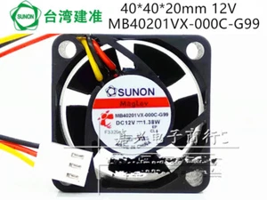 1 PCS SUNON Fan MB40201VX-000C-G99   12V 1.38W 4020 4CM switch cooling fan 3 PIN - Picture 1 of 1