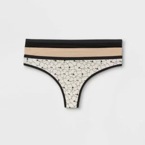 Tanga de algodón para mujer con estampado floral 3 piezas - Auden neutrals M - Imagen 1 de 1