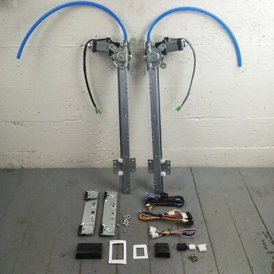 Kit de ventana eléctrica de vidrio plano Hot Rat Rod de dos puertas para calle de 2 puertas con cableado de interruptores Foto 1 de 4