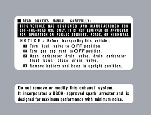 HONDA Z50 WARNING DECAL SET K1 1969  Candy Red & Blue Bikes Only   REPRO Z50A K1 - Foto 1 di 2