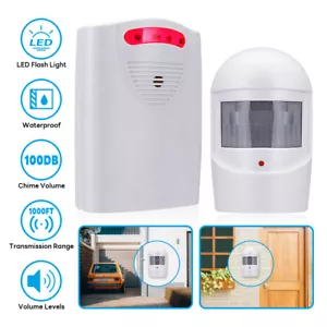 Wireless Driveway Alarm Infrared Motion Sensor Home Garage Alert Security System - Picture 1 of 10