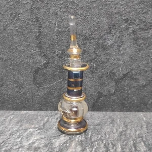 Orientalisches Glasflakon Flakon Flacon Glas Duftvase Glasflacon Blau Orient - Picture 1 of 6