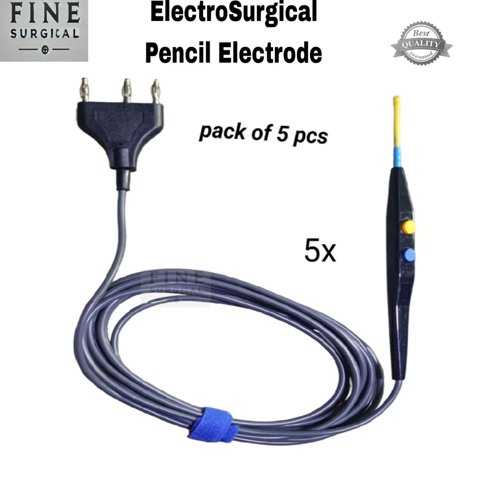 Lápiz electroquirúrgico reutilizable ESU 5 piezas Lápiz de cauterización de diatermia autoclavable Foto 1 de 1