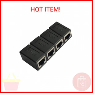DEFACE RJ45 Coupler 4 Pack Cat8 Cat7 Cat6 Cat5e Female to Female Ethernet Adapte - Picture 1 of 2