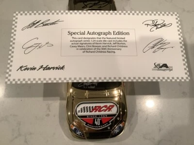 RICHARD CHILDRESS & DRIVERS AUTOGRAFIADO RCR 40 ANIVERSARIO ORO FUNDIDO A PRESIÓN CON CERTIFICADO DE AUTENTICIDAD Y TARJETAS Foto 1 de 4