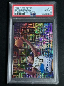 2012 Fleer Retro Flair Legacy Row 0 David Robinson #12 PSA Graded Card SSP /100 - Picture 1 of 2
