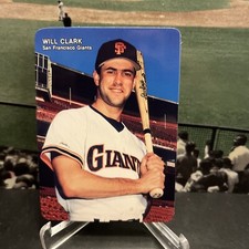 1988 Mother's Cookies San Francisco Giants Stadium Giveaway Will Clark #1 Of 4