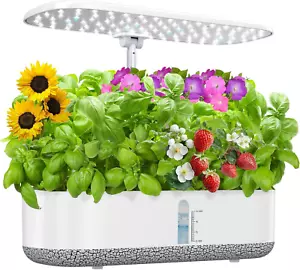 Large Hydroponics Growing System 14 Pods, Indoor Herb Garden with LED Grow Light - Picture 1 of 8