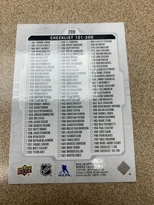 2019-20 Upper Deck Hockey Card Complete Your Set You Pick From List 1-200 NHL - Picture 1 of 1