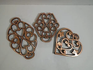 3 PAMPERED CHEF BRONZE TONE IRON TRIVETS - Picture 1 of 8