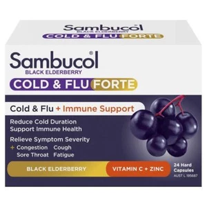 Sambucol Cold & Flu Forte 24 Capsules - Picture 1 of 1