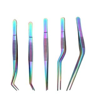 5 Stck. Profi Koch Plattierset PINZETTE Zange Edelstahl Offset Set - Bild 1 von 11