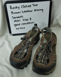 Rocky Closed Toe Hiking Shoes Men's Size 8 Leather - Picture 1 of 5