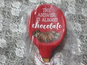 Brownlow Geschenke rot Silikon Spruch Löffel The Answer is Always Schokolade - Bild 1 von 2