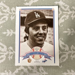 1989 Smokey The Bear Century Of Los Angeles Dodger Greats Rick Monday #90!