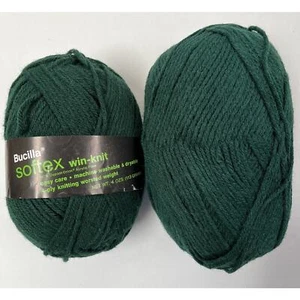 Bucilla Win Knit Softex Yarn Mystery Skein 4Ply Worsted 91 Green 4 Oz Lot Of 2 - Picture 1 of 6