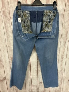 Pantalones de mezclilla chinos MEYER Adelaide para hombre W36 W38 L30 azules elásticos hechos en Italia plumas - Imagen 1 de 24