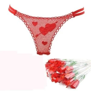 Bikini Valentinstag Geschenk Dessous G-String Spitze Rose Tangas V-String Höschen - Bild 1 von 24
