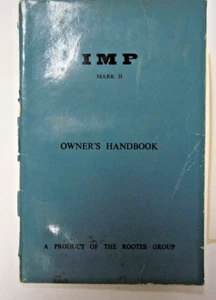 IMP Mark 11 Instruction owner's handbook. vintage car 1965-68 - Picture 1 of 9