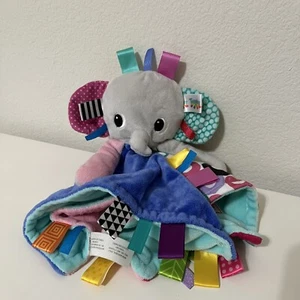 Bright Starts Taggies Elephant Security Blanket Lovey Lovie - Picture 1 of 7