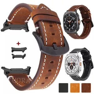 Klassisch Leder Armband für Samsung Galaxy Watch Ultra 47mm Ersatz Uhrenarmband - Bild 1 von 27