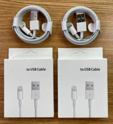 2 Pcs USB Data Fast Charger Cable 3FT Cord For Apple iPhone X 12 13 14 MAX - Image 1 of 4