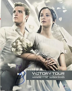 JENNIFER LAWRENCE SIGNED HUNGER GAMES PHOTO 11X14 JOSH HUTCHERSON AUTOGRAPH COA - Picture 1 of 3