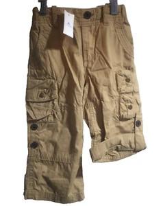 Baby Gap Toddler Boy's Size 18-24 Months Brown Beige Khaki Cargo Pants Brand New - Picture 1 of 8