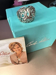 Carolyn Pollack CP Sterling 925 Silver Open Work Dome Ring Sz 8 NEW IN BOX - Picture 1 of 12