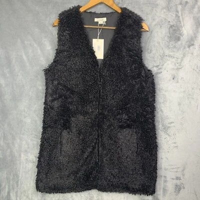 Chaleco Largo Simple Noelle Mujer Negro Peludo Talla L/XL 12-14 Bolsillos Forrados  Foto 1 de 4