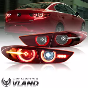 VLAND LED Tail Lights Assembly w/Sequential Turn For Mazda 3 Axela 2019-2021 Set - Bild 1 von 16