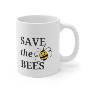 Save the Bees White Ceramic Coffee Mug 11 ounce  - Bild 1 von 13