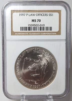 1997-P $1 Law Officers NGC MS70 - Image 1 of 3