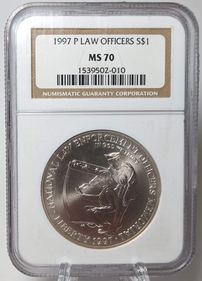 1997-P $1 Law Officers NGC MS70 - Image 1 of 3